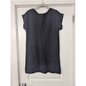 Barrow & Grove Cashmere Shift Dress women's size Large black sweater cozy